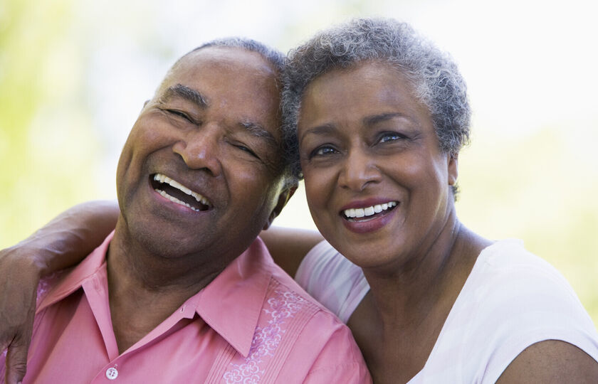 Older smiling couple